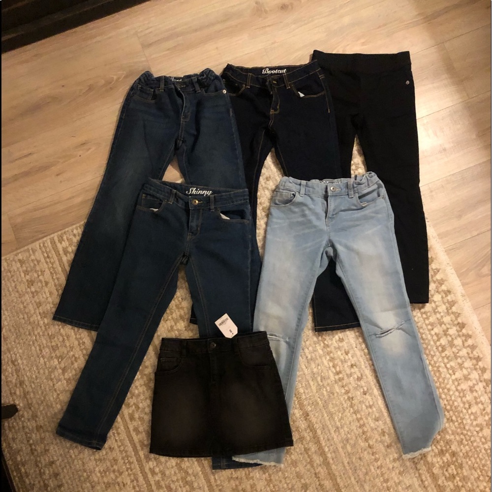 Girls size 8 denim lot (6 pairs)